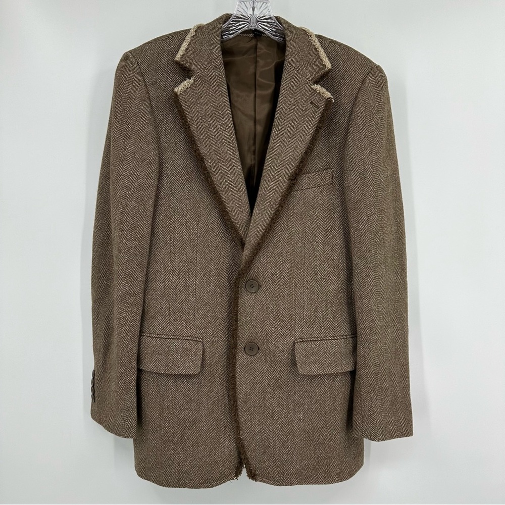 Black Rivet Herringbone Blazer Brown Size S